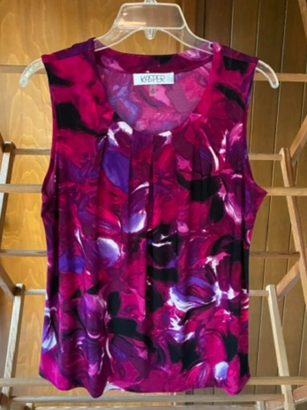 Kasper Sleeveless Shell, Size Medium